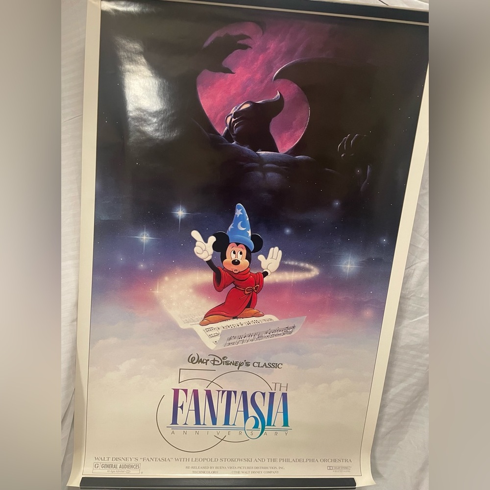 Fantasia 50th Anniversary Original Movie Poster/One Sheet -1990
